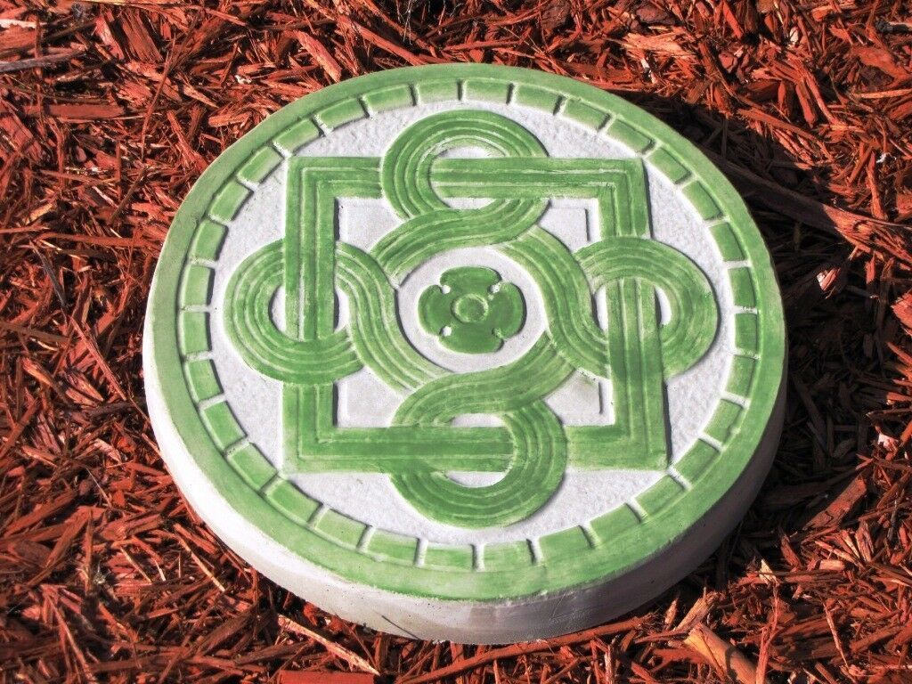 1 Diy 14"X2" Round Celtic Stepping Stone Mold Make Crafts At Home For ... in Celtic Round Stepping Stone Mold