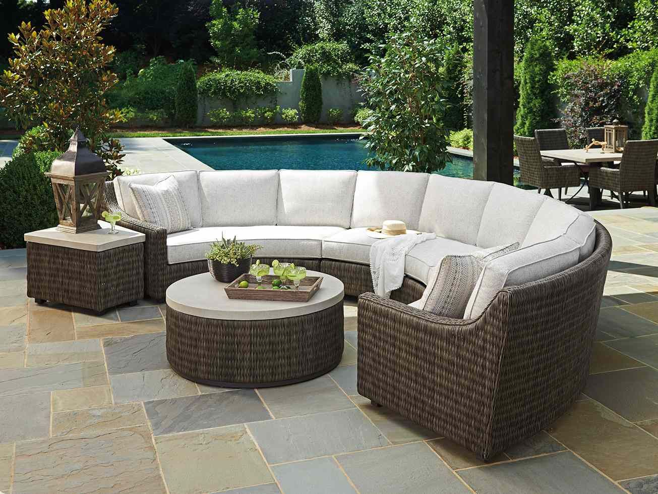 12 Best Curved Sofa Decorating Ideas inside Andorra 5 Piece Modular Outdoor Sectional Set With Curved Ottoman