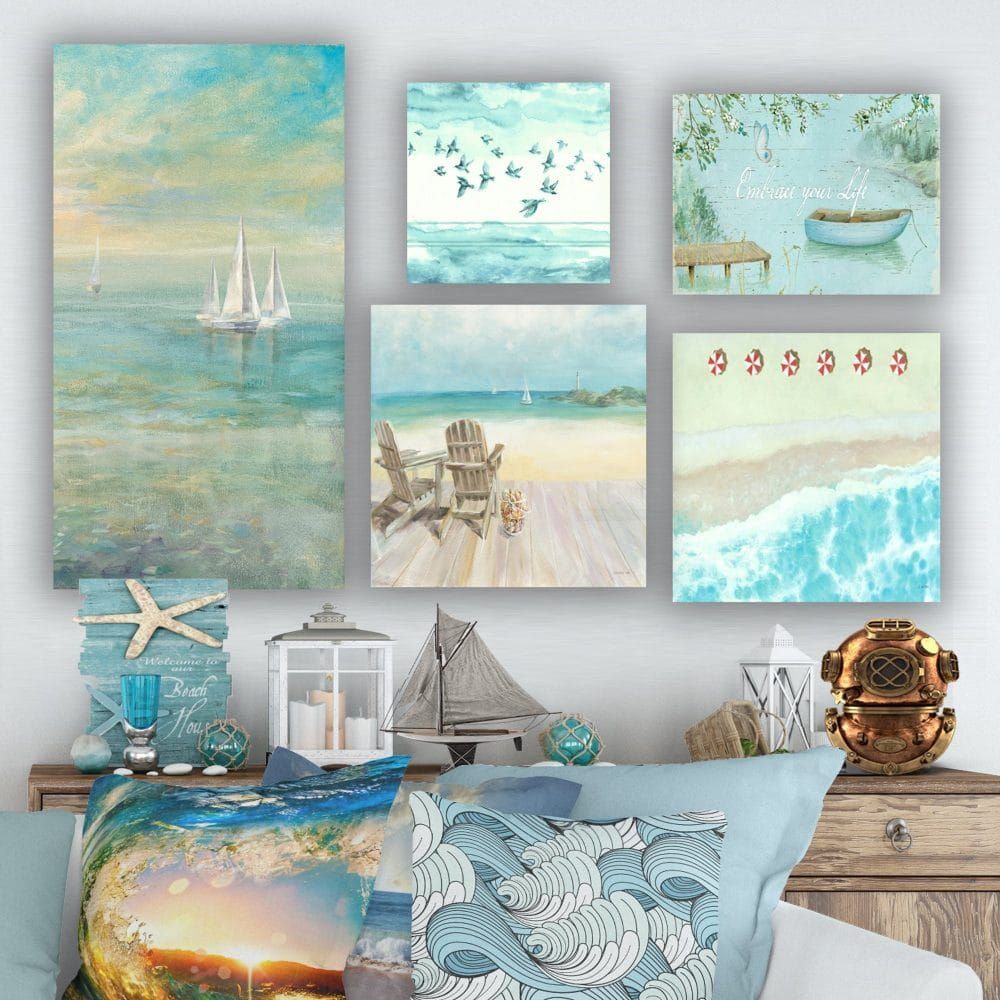 17 Beautiful Coastal Wall Decor Ideas That Will Inspire You with Coastal Beach Inspirational Garden Sculpture Decorative Wall Art Decor Set