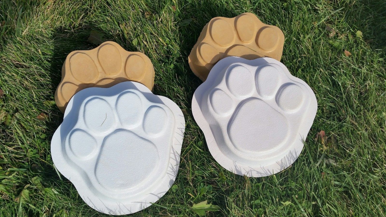 9" Small Dog Cat Paw Print Concrete Cement Stepping Stone Mold ... with regard to Pawprint Stepping Stone Mold