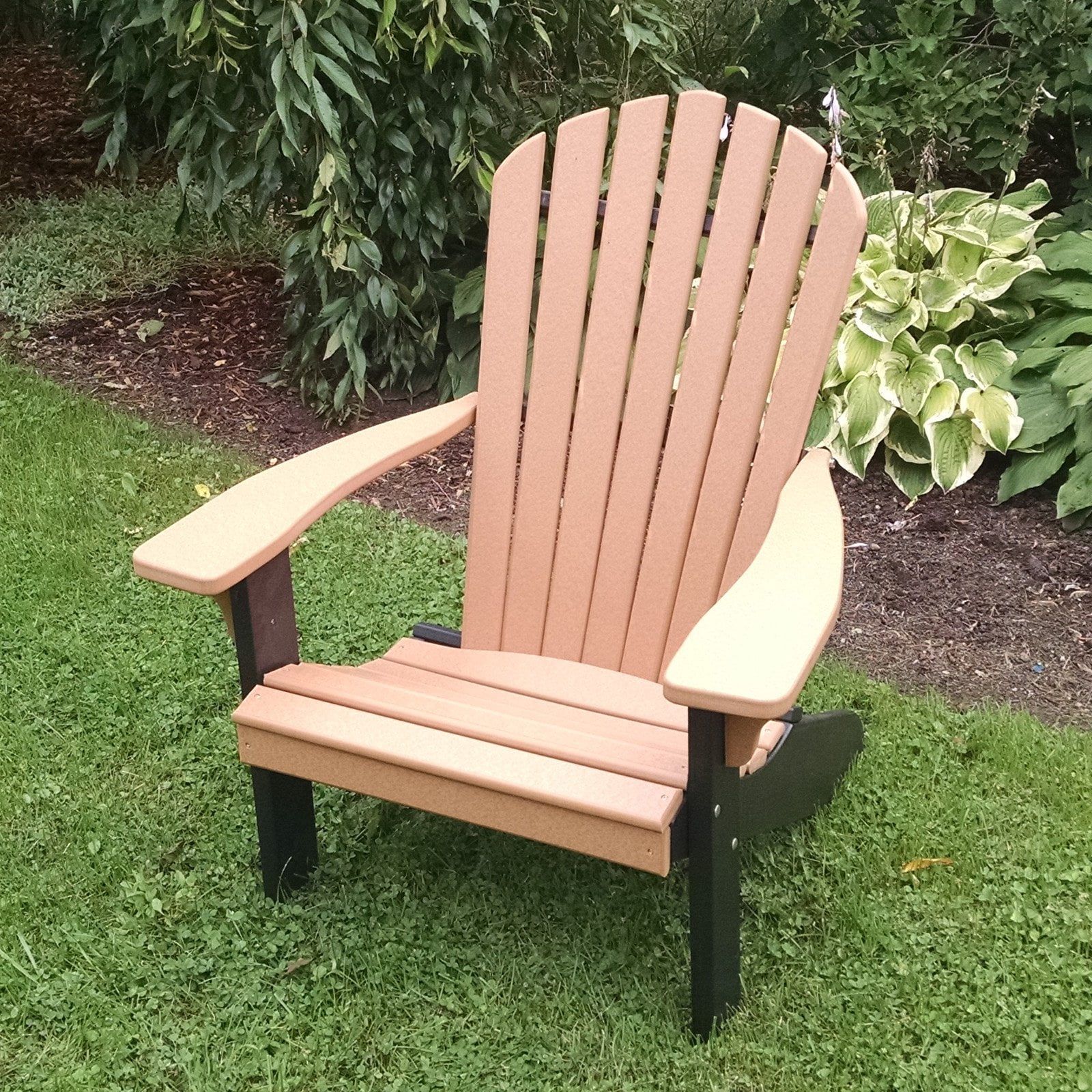 A &amp; L Recycled Plastic Two-Tone Fanback Adirondack Chair - Walmart.com inside Decoding the Durability Secrets of All Weather Recycled Plastic Adirondack Chairs