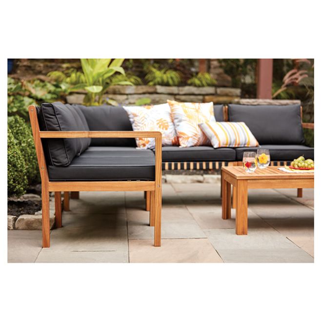 Acacia Wood Patio Table - Patio Ideas regarding Atrani Natural Acacia Wood Outdoor Furniture Collection