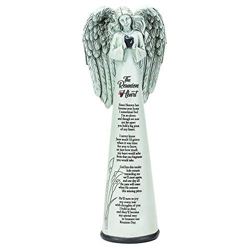 Amazon.com: Dicksons The Reunion Heart Memorial Angel Brushed Soft Gray ... with The Reunion Heart Stepping Stone, Resin