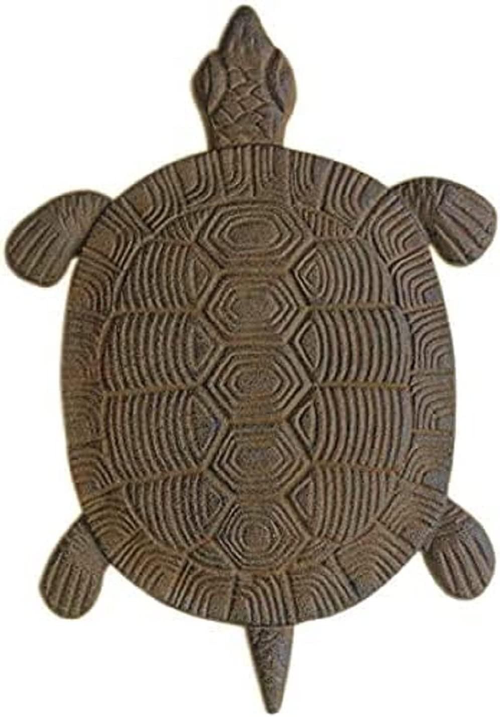 Amazon.com : Flag Emotes Turtle Stepping Stone Cast Iron Outdoor Yard ... regarding Decorative Cast Iron Yard And Garden Stepping Stone, Turtle, Bronze