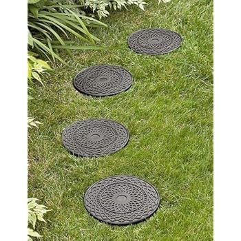 Amazon.com : Foot Print Cast Iron Stepping Stone - 6.5" X 12" - Sold In ... regarding Pair Of Cast Iron Footprint Stepping Stones Antique Finish