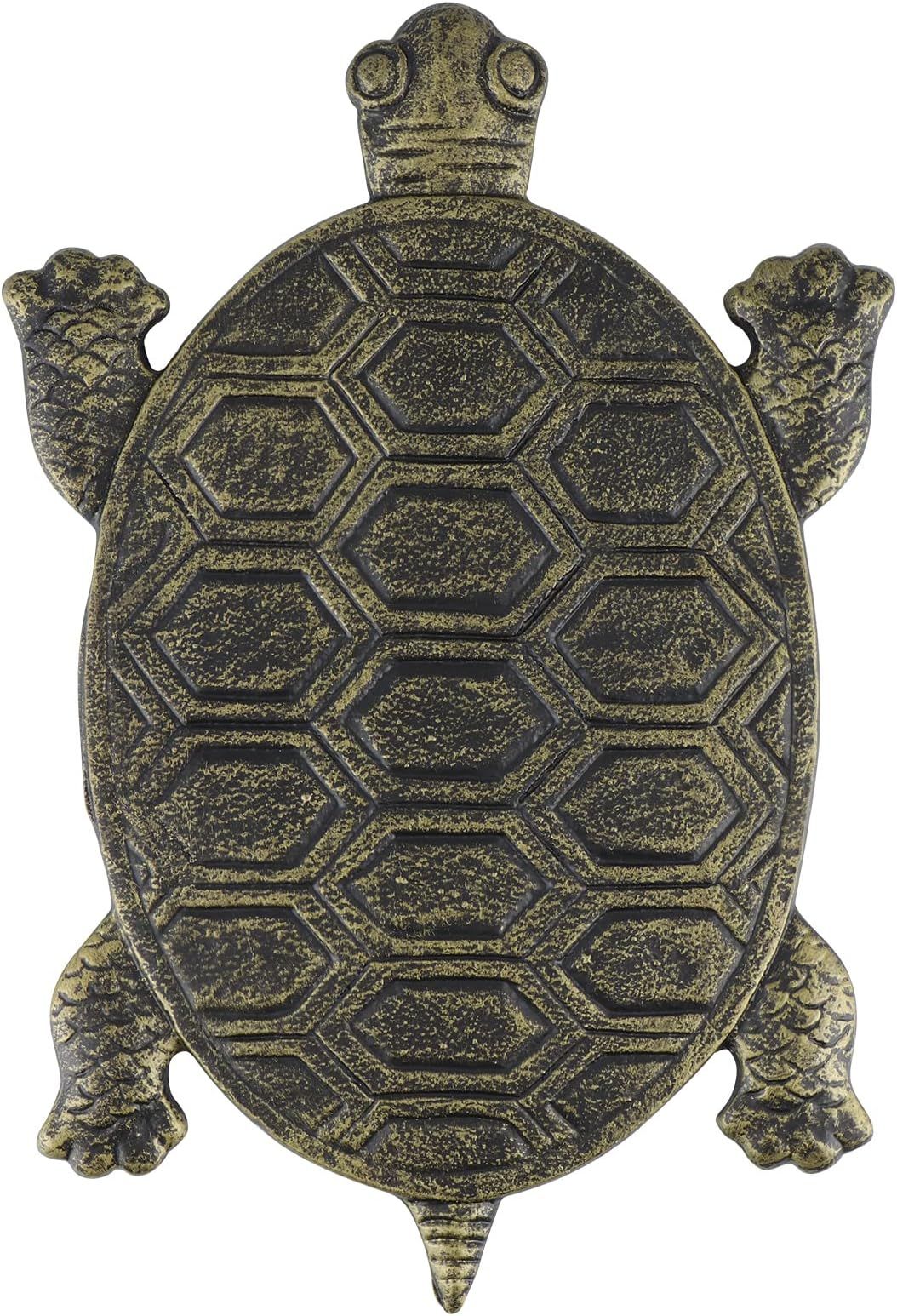 Amazon.com: Mdluu Turtle Stepping Stone, Cast Iron Flagstone ... for Decorative Baby Turtles Stepping Stone, Rust Brown Cast Iron, 10.25"