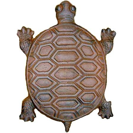 Amazon.com : Moby Dick Coastal Rust Finish Cast Iron Dungeness Crab ... pertaining to Unveiling the Charm of Rust Brown Cast Iron Decorative Baby Turtle Stepping Stones