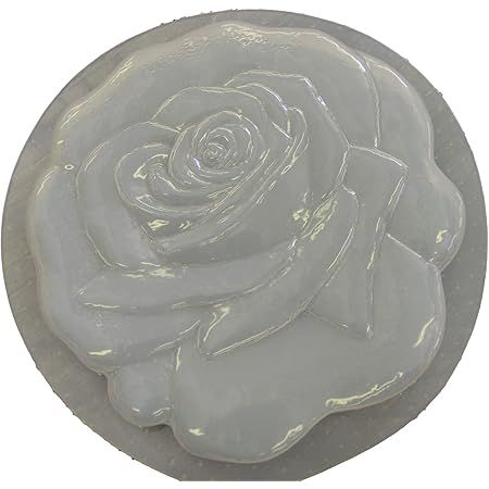 Amazon.com: Rose Flower Plastic Craft Mold Use With Concrete Or Cement ... throughout Rose Stepping Stone Mold