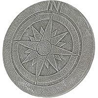 Amazon.com : Things2Die4 Nautical Compass Rose Design Natural Gray ... for Compass Rose Design Natural Gray Finish Round Cement Stepping Stone/Wall Hangin