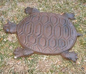 Amazon.com : Turtle Stepping Stones Set Of 6 Cast Iron Rust Finish ... in Unveiling the Charm of Rust Brown Cast Iron Decorative Baby Turtle Stepping Stones