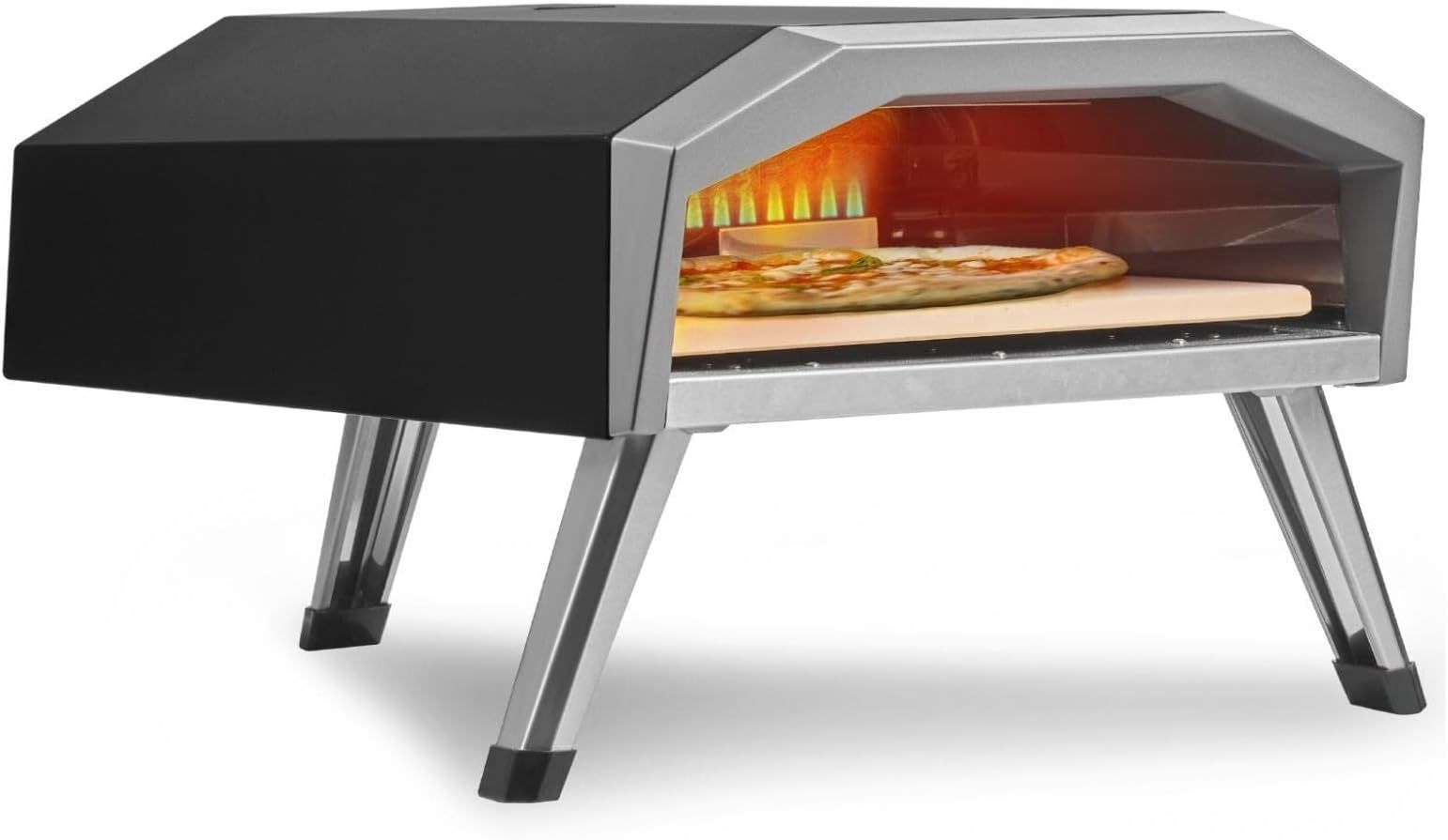Amazon.com: Vevor Outdoor Gas Pizza Oven With Rotatable Pizza Stone, 13 Inch Propane Pizza Oven ... in Outdoor Portable Propane Gas Pizza Oven, Yellow
