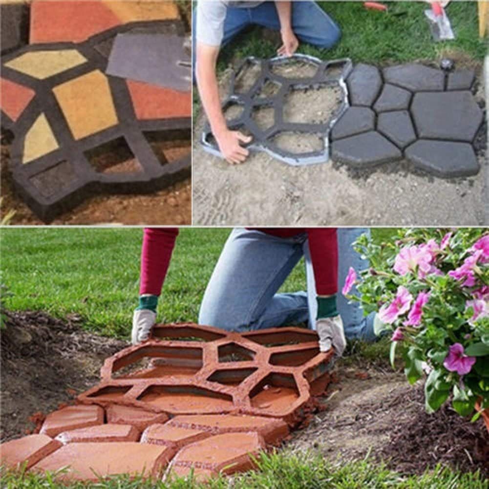 Amazon.com: Walk Maker, Pathmate Stone Moldings Paving Pavement ... inside Unlocking Garden Beauty with Four Seasons Stepping Stone Molds A Comprehensive Guide