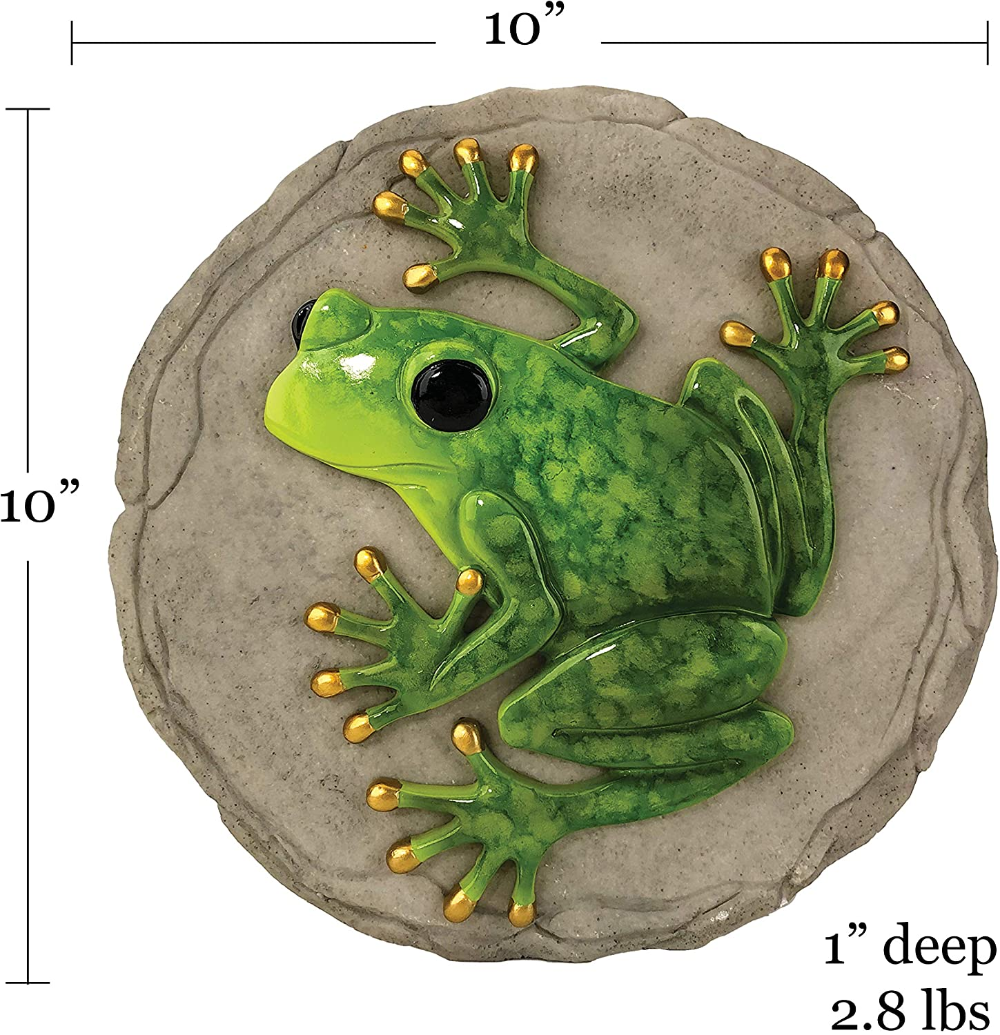 Amazonsmile : Spoontiques, Inc 13329 Raised Frog Stepping Stone, Green ... inside The Enduring Beauty of a Sitting Frog Stepping Stone in Your Garden