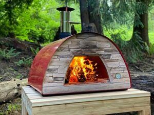 Authentic Maximus Prime Arena Portable Wood Fire Outdoor Pizza Oven Red For Camping Or Backyard ... in Maximus Prime Arena Portable Pizza Oven Red
