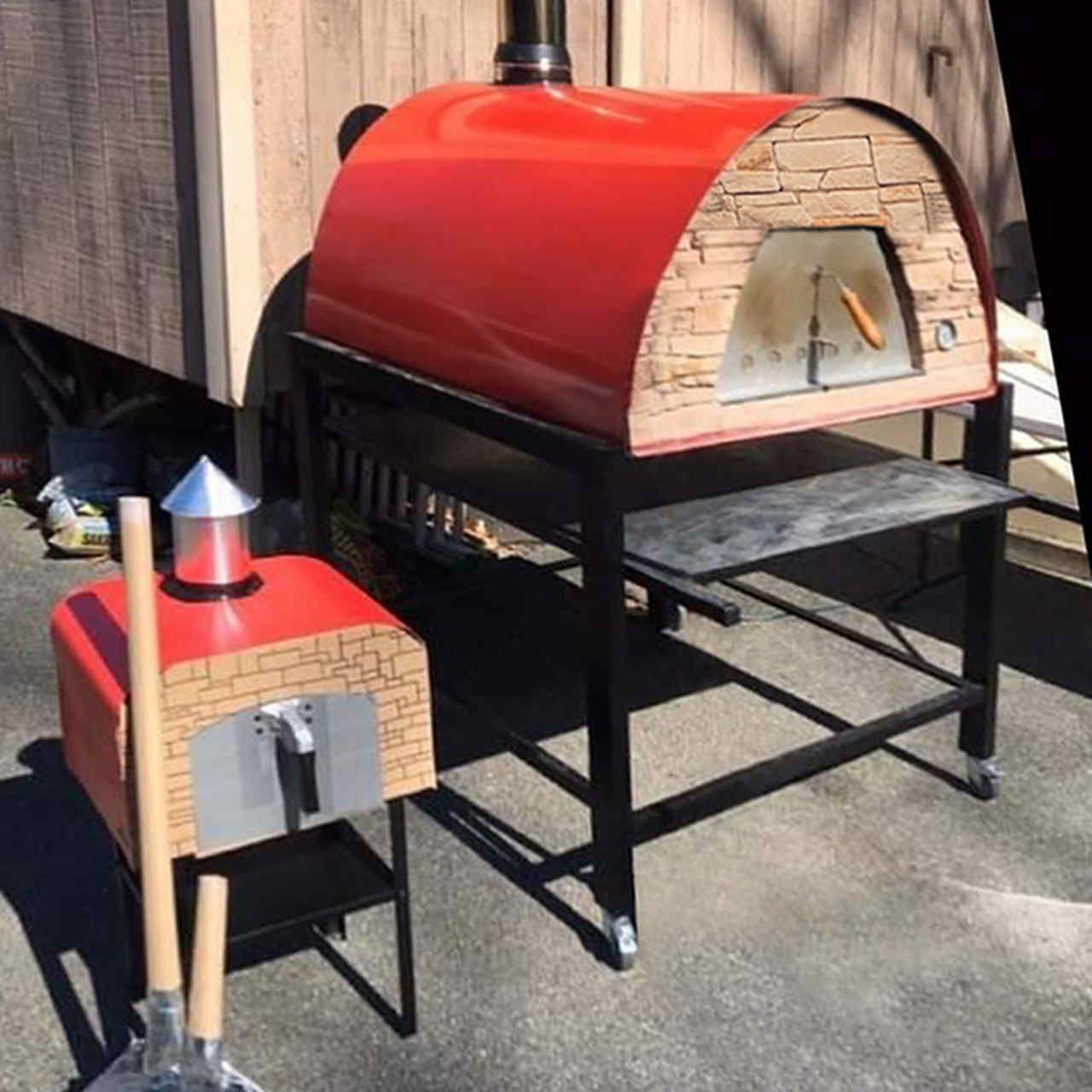 Bbq And Ovens-Pizza Oven Red Maximus Prime Arena With Parma Black Stand with regard to Maximus Prime Arena Portable Pizza Oven Black