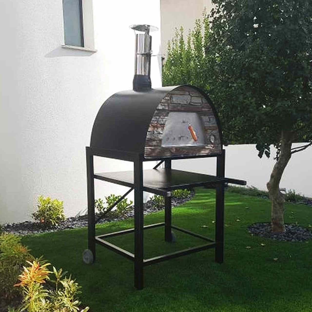 Bbq And Ovens-Portable Wood Pizza Oven Black Maximus Arena-Welt Black Stand intended for Beyond Pizza Exploring Versatile Cooking with the Arena Mobile Oven