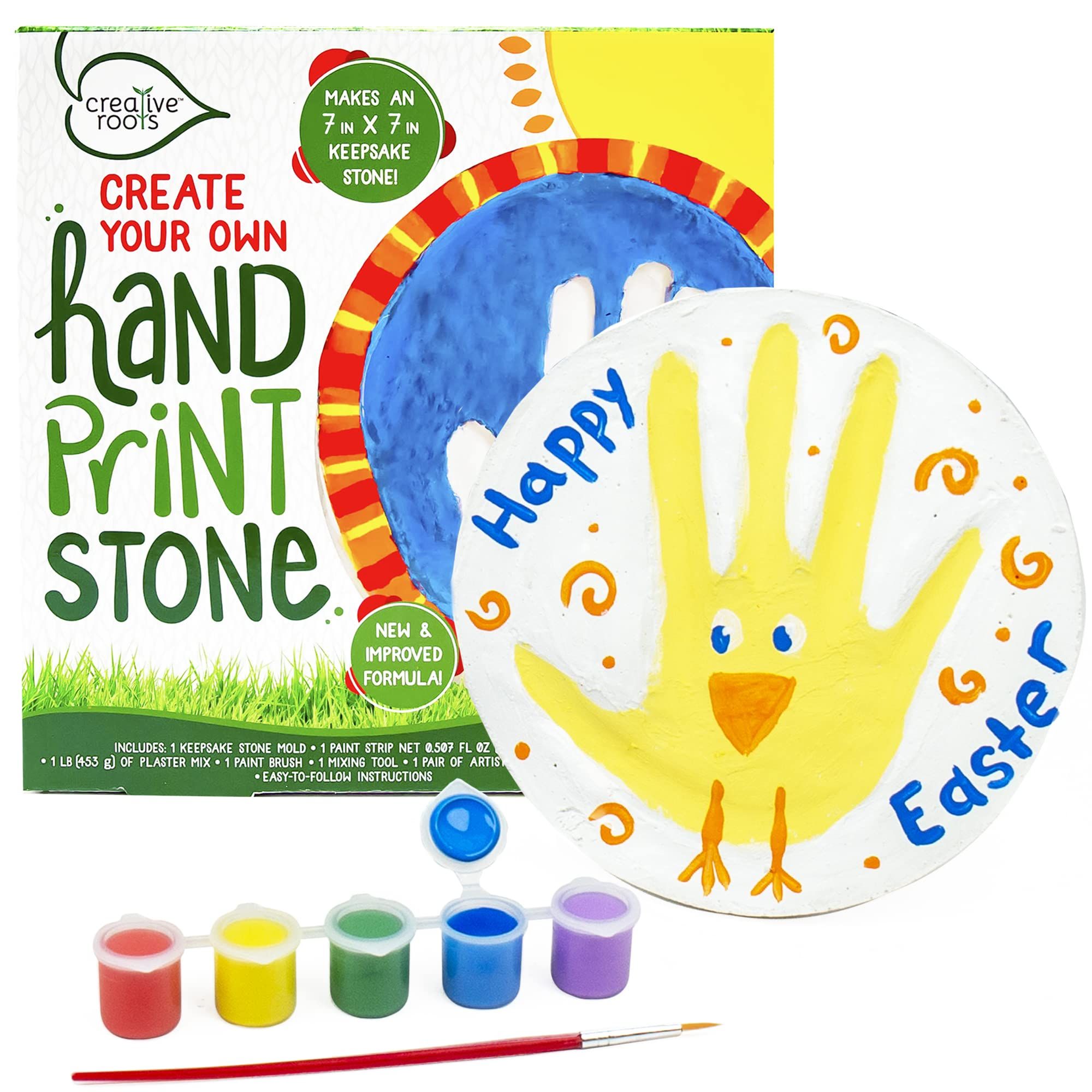 Buy Creative Roots Create Your Own Handprint Stone, Arts And Crafts ... for Kid's Handprint Stepping Stone Mold