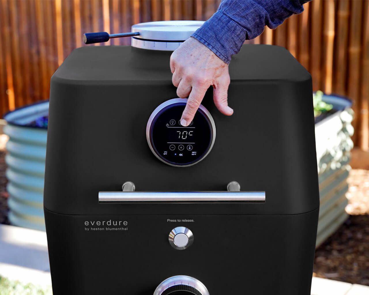 Buy Everdure By Heston Blumenthal 4K Electric Ignition Charcoal Outdoor ... throughout 4K Electric Ignition Charcoal/Electric Outdoor Oven, Graphite