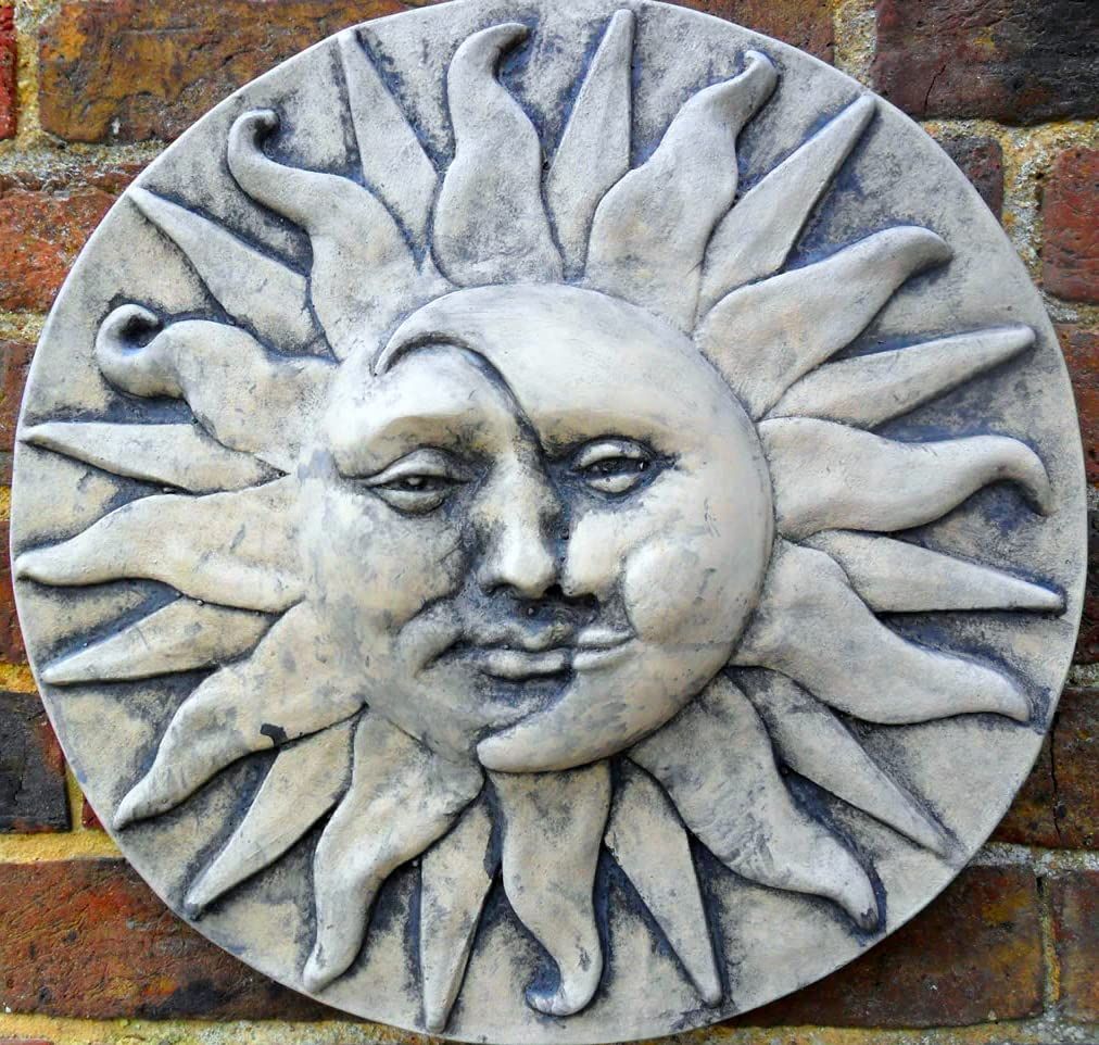 Buy Sun Moon Garden Stone Stepping Mold Pathmaker Mold Concrete - Sun ... inside From Concrete to Celestial A Journey into Sun Face Stepping Stone Creation