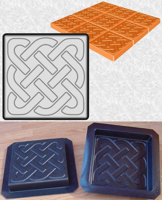 C And R Enterprise - Stepping Stone Molds - 023 - Square - Celtic Knot pertaining to Beyond the Basics Advanced Techniques with Celtic Square Stepping Stone Molds