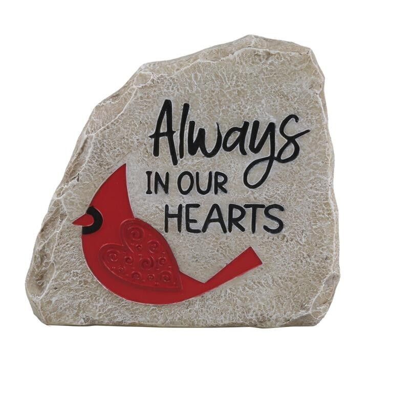 Caring Cardinals Memorial Stone Garden Bereavement Sentiment Resin 5.7 ... in Cardinals Appear Stepping Stone, Resin