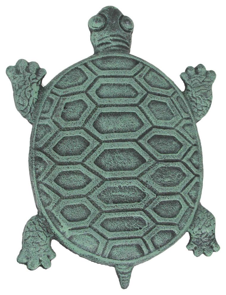 Cast Iron Turtle Garden Stepping Stone Step Tile - Beach Style ... within Decorative Cast Iron Yard And Garden Stepping Stone, Turtle, Bronze