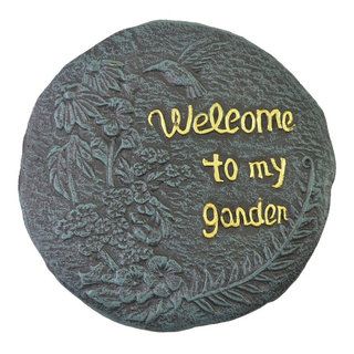 Cast Iron Yard And Garden Stepping Stone, Welcome To My Garden ... with regard to Unearthing the Beauty of Cast Iron Yard Stepping Stones A Comprehensive Guide