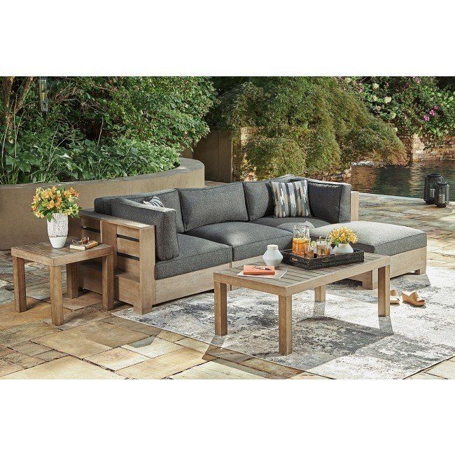 Citrine Park Modular Outdoor Sectional Set Signature Design | Furniture Cart pertaining to Andorra Modular Outdoor Sectional Collection