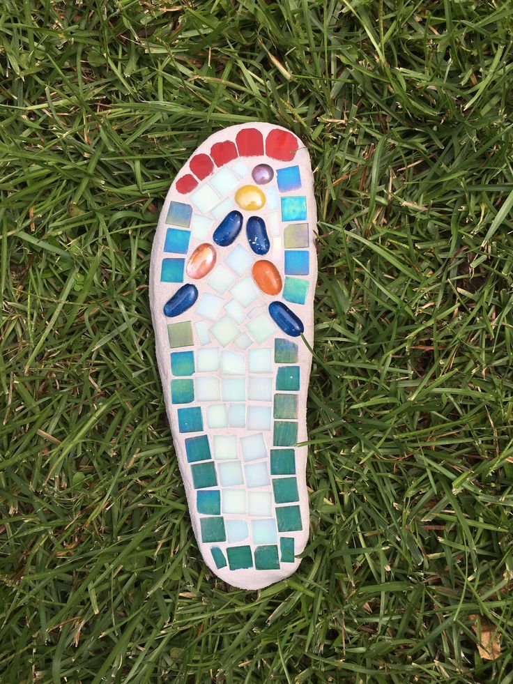 Colorful Mosaic Flip Flop Stepping Stone inside The Art of Selecting the Perfect Sunflower Stripe Flip Flop Stepping Stone