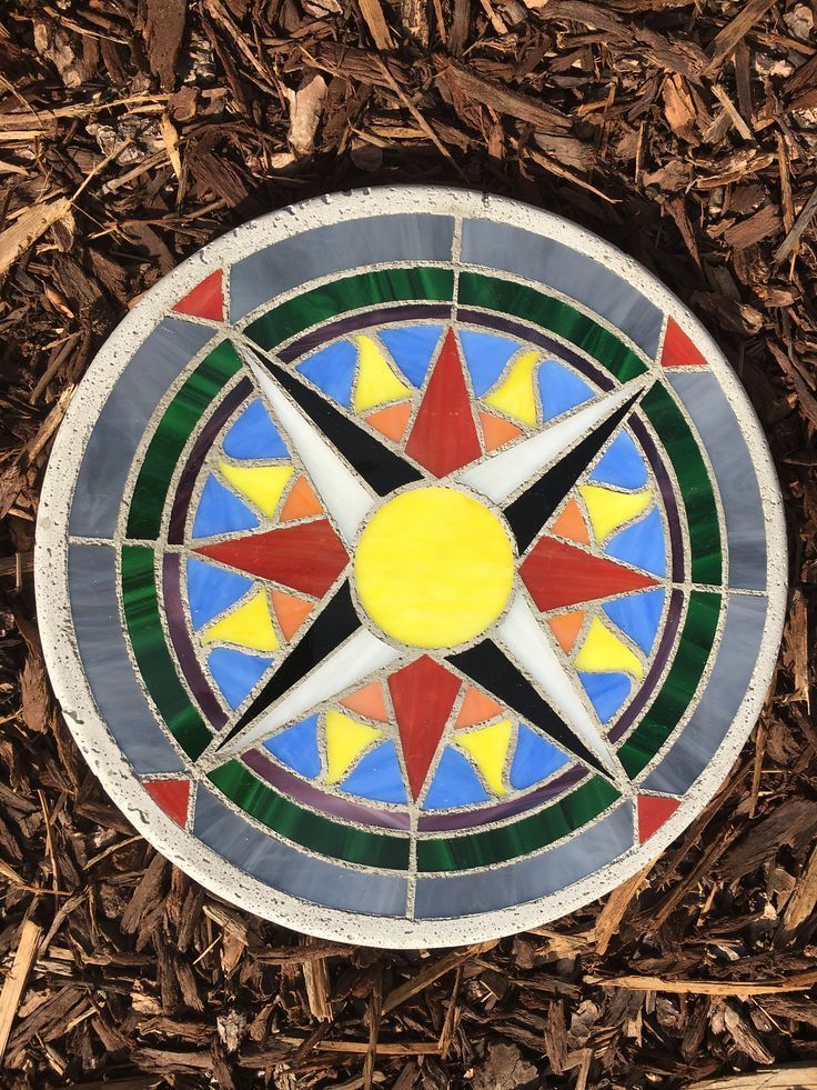 Compass Rose Stained Glass Concrete Stepping Stone inside A Step by Step Guide Crafting Your First Compass Rose Stepping Stone