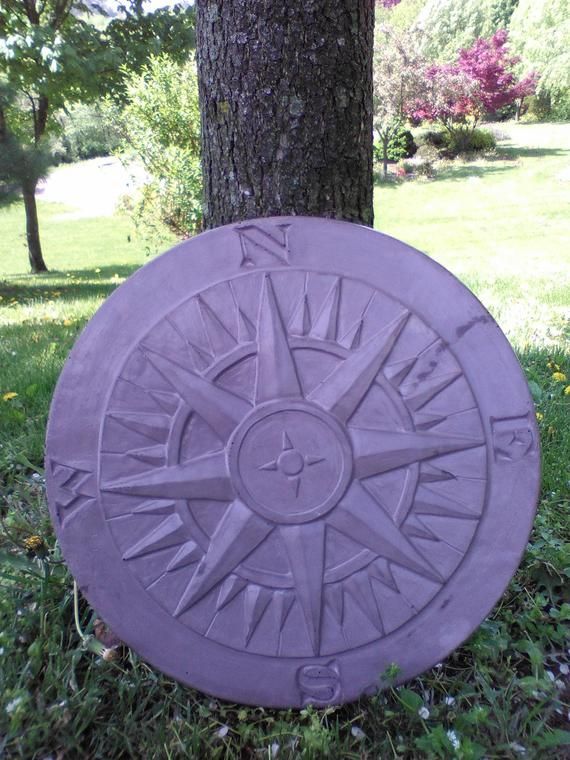 Compass Stepping Stone Can Be Used As Garden Art Or Used As Wall Art ... throughout Crafting Outdoor Elegance with Natural Gray Cement Stepping Stones