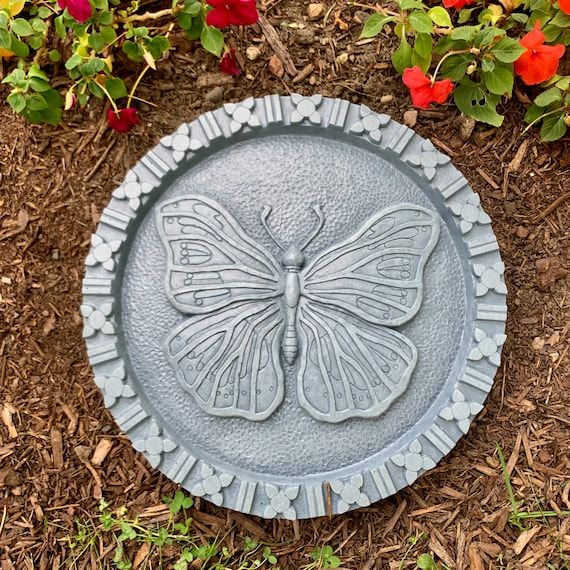 Concrete Butterfly Stepping Stones Bluestone Garden Art - Etsy with regard to Butterfly Stepping Stone Inspiration Ideas and Design Trends