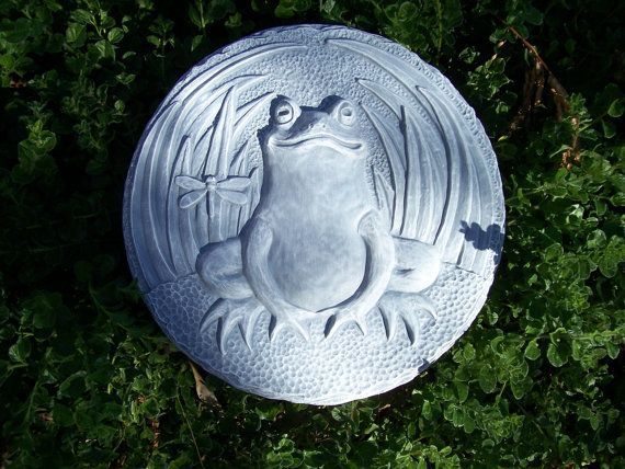 Concrete Or Cement Plastic Mold To Make Frog And Dragonfly Stepping ... within Dragonfly Stepping Stone Mold