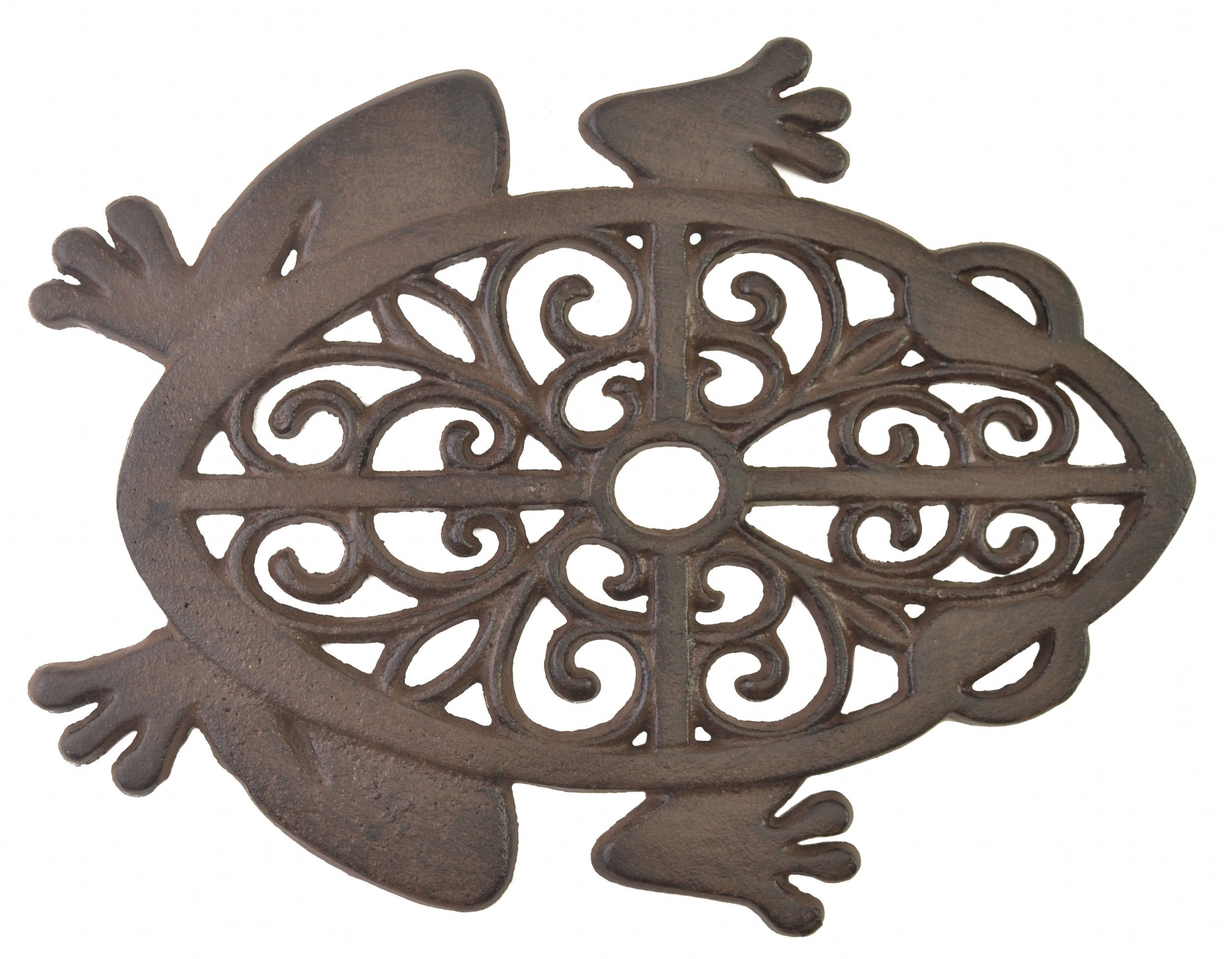 Decorative Outdoor Garden Yard Metal Frog Stepping Stone - Rust Brown ... for Decorative Cast Iron Yard And Garden Stepping Stone, Cutout Frog, Rust Brown