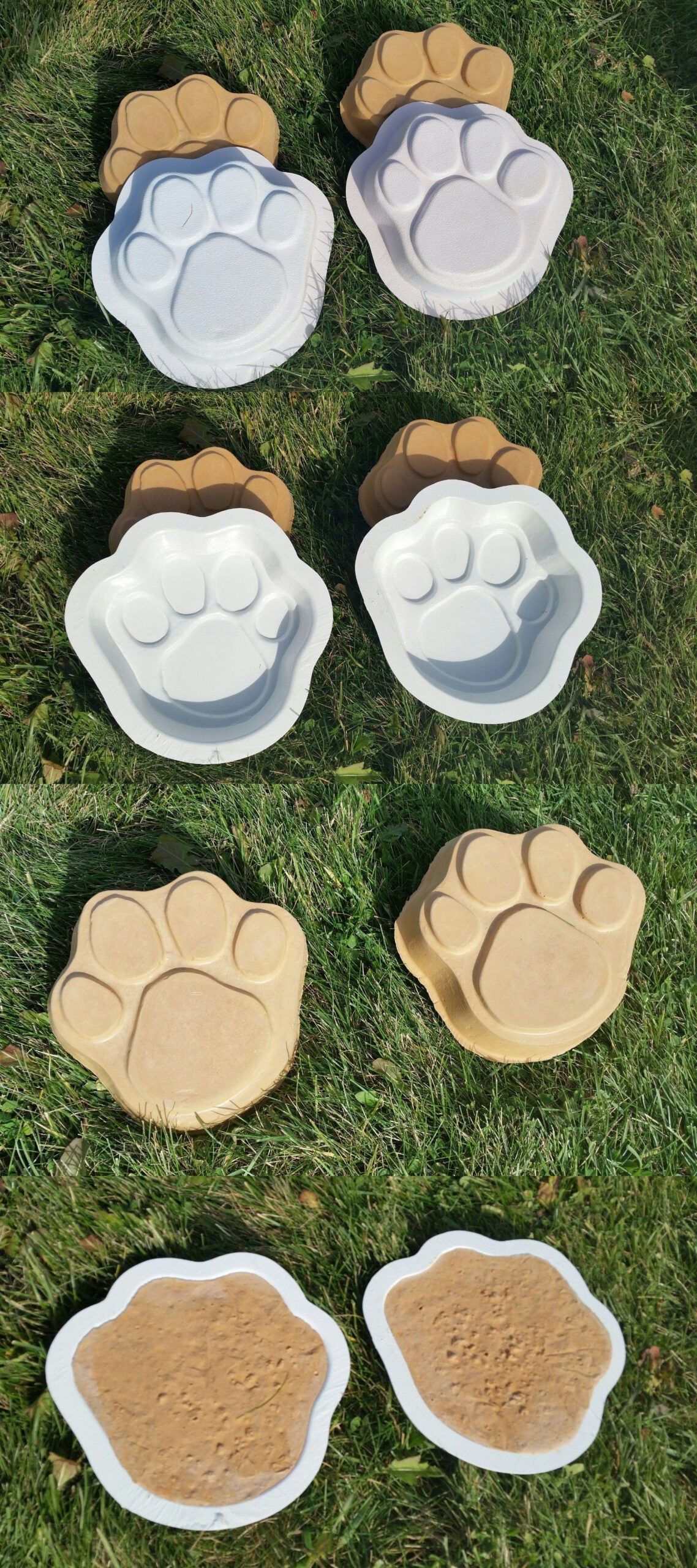 Decorative Stepping Stones 118863: Small Dog Cat Paw Print Concrete ... with regard to Pawprint Stepping Stone Mold