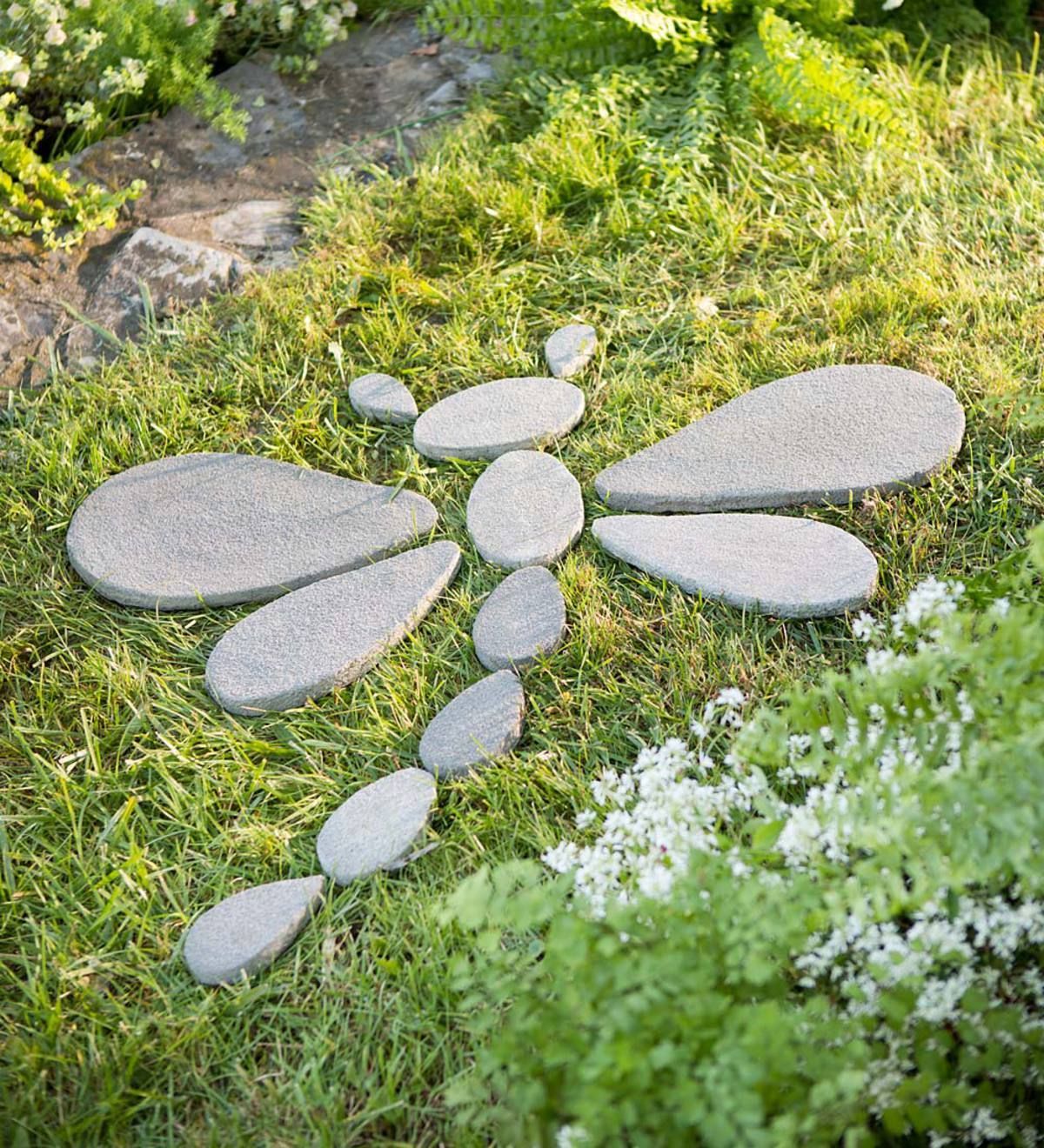 Decorative Stones Dragonfly Garden Accent | Rock Garden Design, Diy ... intended for Creating Pathways to Positivity: A Deep Dive into Decorative Wall Art for Gardens