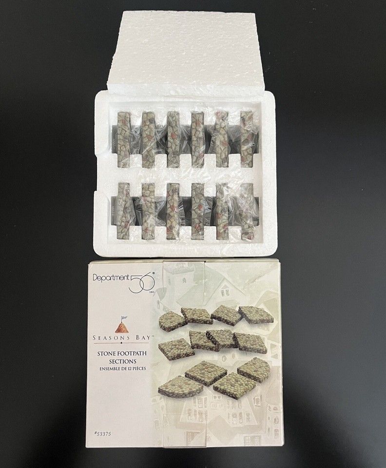 Department 56 Seasons Bay "Stone Footpath Sections Set Of 12" #53375 ... throughout Department 56 Accessory Stone Footpath Sections Polyresin Season's Bay 53375