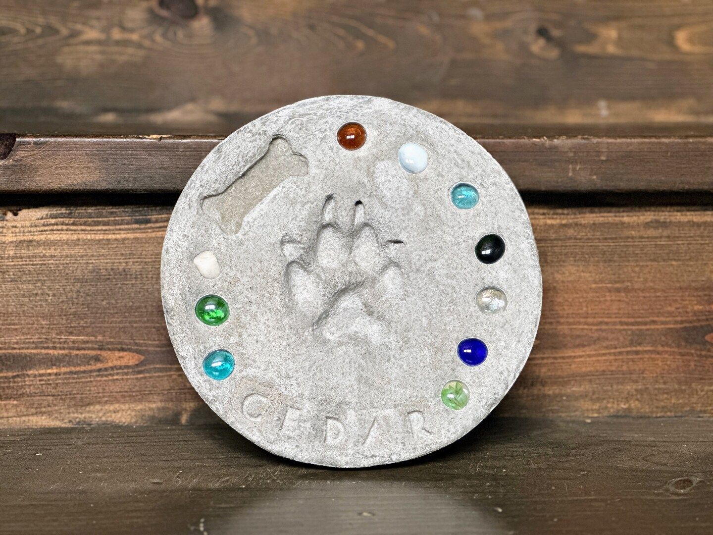 Diy Paw Print Stepping Stone Kit, Pet Memorial Stone, Dog Memorial ... with regard to Dog Memorial Kit