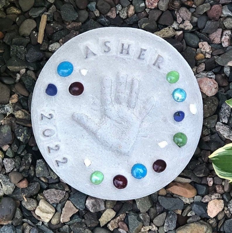 Diy Stepping Stone Kit Handprint Stepping Stone Footprint - Etsy pertaining to Unveiling the Magic Crafting Beautiful Handprint Stepping Stones with Your Children