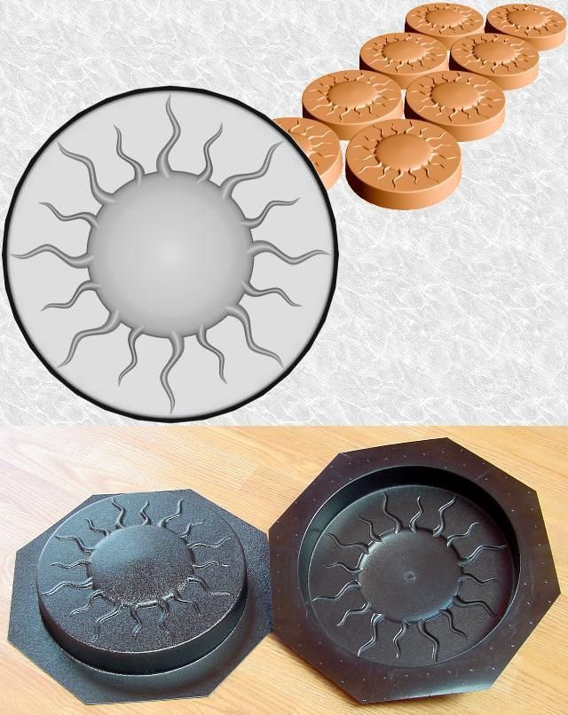 Do It Yourself Stepping Stones | Round Sun 014 - Normal Grade Stepping ... with Choosing the Right Materials For Plain Round Stepping Stone Molds