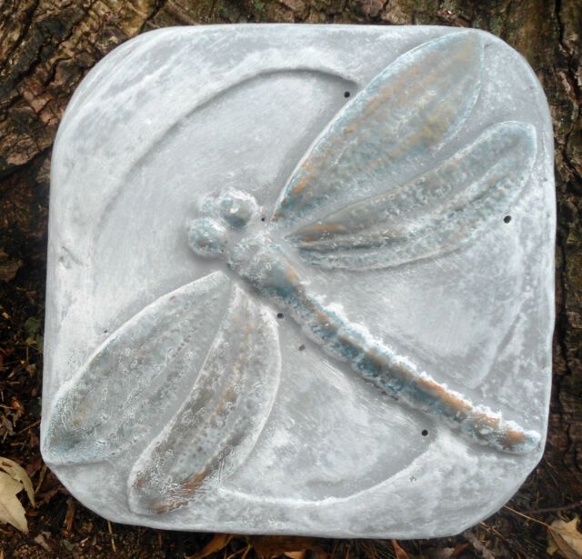 Dragonfly Stepping Stone Mold Plaster Concrete Resin Mould 12" X 11" X ... in Dragonfly Stepping Stone Mold