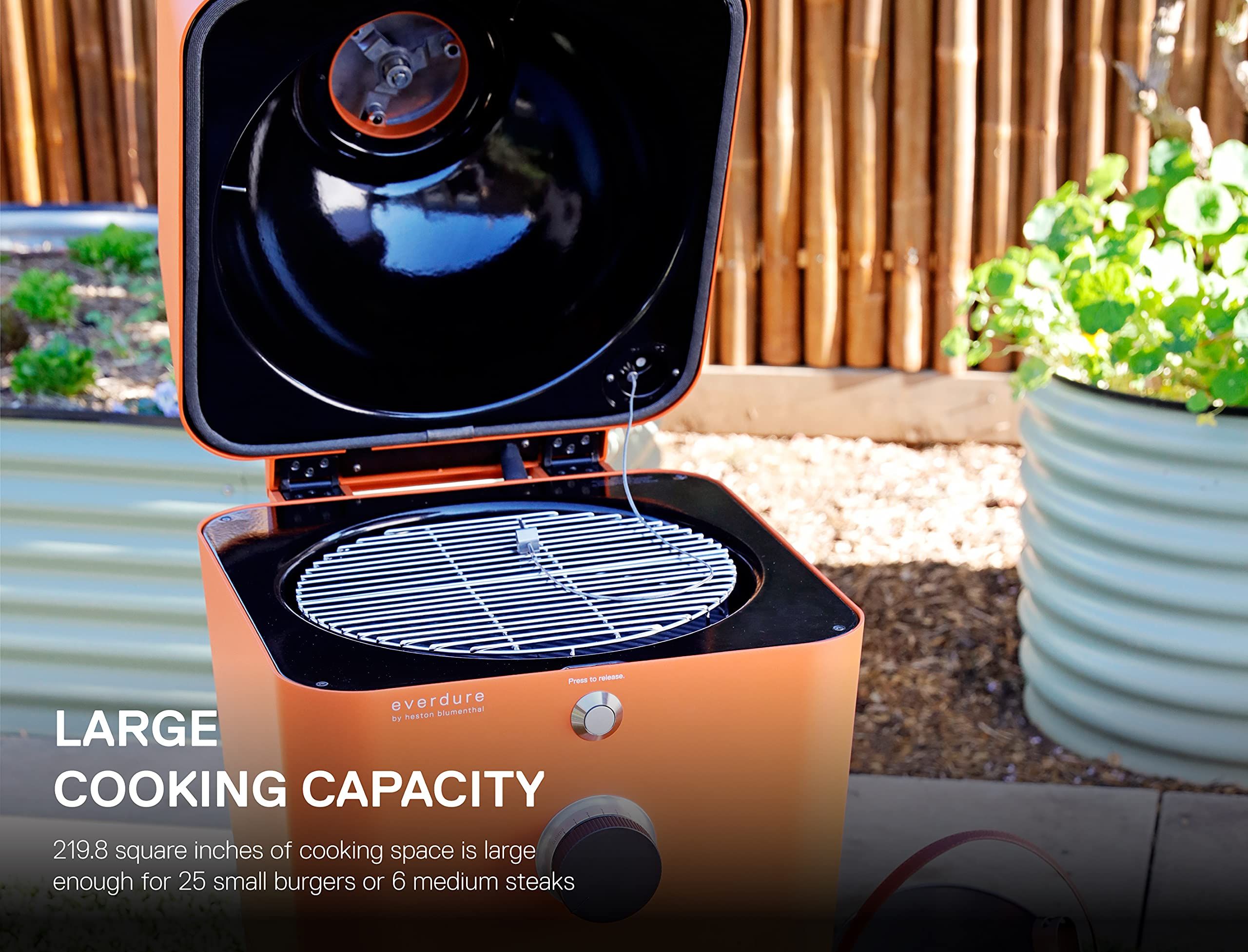 Everdure 4K Outdoor Charcoal Grill, Digital Smoker, &amp; Convection ... intended for 4K Electric Ignition Charcoal/Electric Outdoor Oven, Graphite