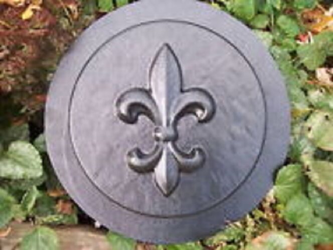 Fleur De Lis Stepping Stone Concrete Mold 8" X 1.5" Thick | Ebay with regard to Fleur De Lis Stepping Stone Mold