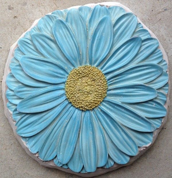 Flower 3, Plaque, Stepping Stone, Plastic Mold, Concrete Mold, Cement ... throughout Gothic Flower Stepping Stone Mold