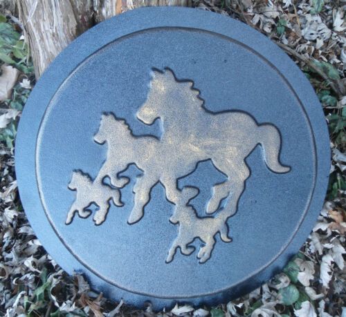 Galloping Horses Stepping Stone Abs Plastic Mold Mould 16" X 1.5" Thick ... inside Troubleshooting Common Issues with Celtic Horse Stepping Stone Molds and Solutions