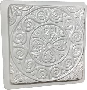 Garden Molds X-Medtil8049 Medieval Tile Stepping Stone Mold- Set Of 2 ... throughout From Clay to Cobblestones The Techniques Behind Medieval Tile Stepping Stone Molds