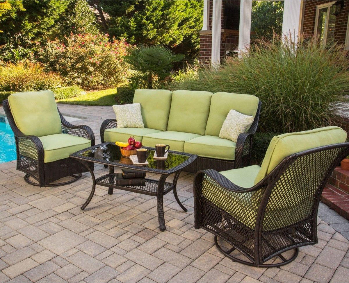 Hanover Orleans 4 Piece Outdoor Conversation Set With Swivel Glider Chairs within Elevating Your Patio Experience How the Segovia Set and Swivel Chairs Can Transform Your Outdoor Living