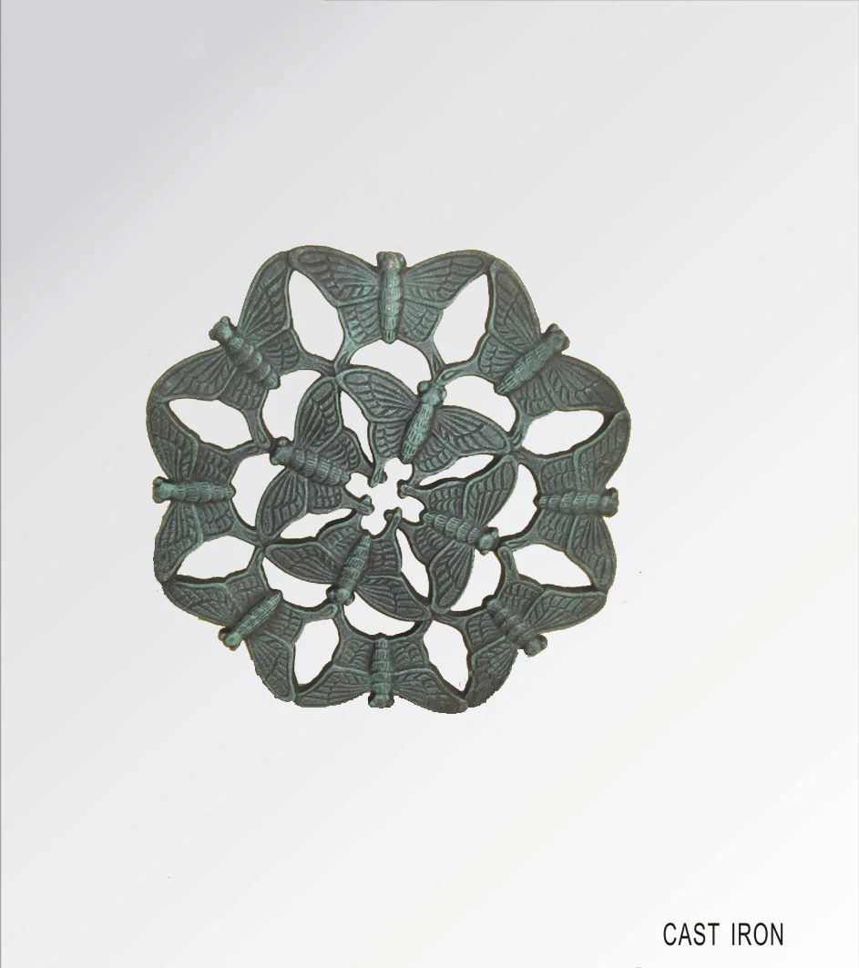 Heavy Duty Patio Decorative Cast Iron Stepping Stone Round Butterflies ... in Unveiling the Allure of Decorative Cast Iron Stepping Stones for Your Garden