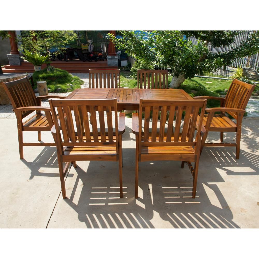 Hialeah Acacia Hardwood Outdoor Dining Set for Sustainable Style Exploring the Eco-Friendly Aspects of Atrani Furniture