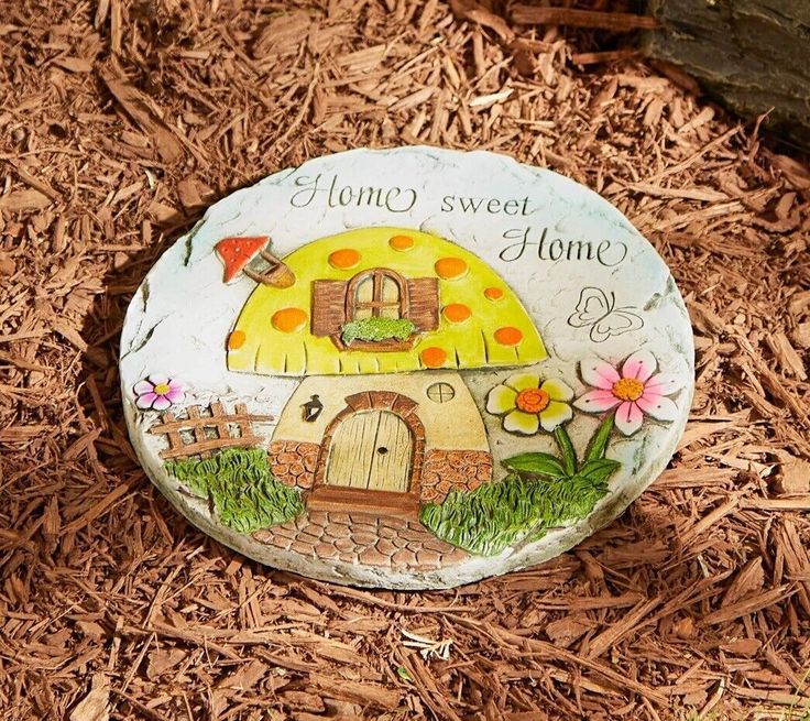 Home Sweet Home Stepping Cement Stone Pathway Yard Garden Decor ... within Home Sweet Home Stepping Stone